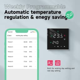 Programmeerbare WiFi Thermostaat met LCD Touchscreen voor Waterverwarming en Tuya App — thumbnail 4