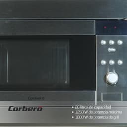 Inbouwmagnetron 20 liter RVS met Grill en Automenu - 800W — thumbnail 3
