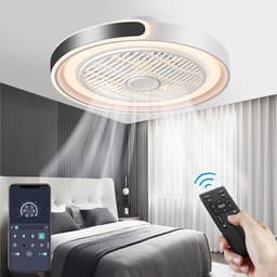 Stille Plafondventilator met Afstandsbediening en LED Licht voor Slaapkamer en Woonkamer — thumbnail 3