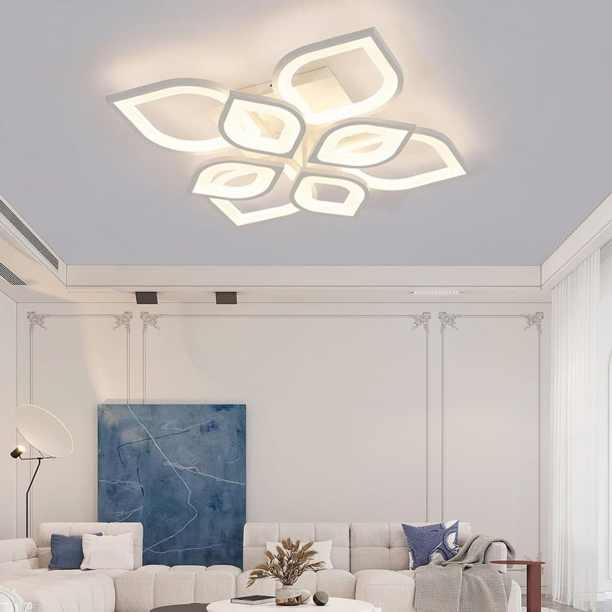 Moderne Dimbare LED Plafondlamp met Afstandsbediening - Decoratieve Verlichting voor Woonkamer, Slaapkamer en Keuken — afbeelding 1