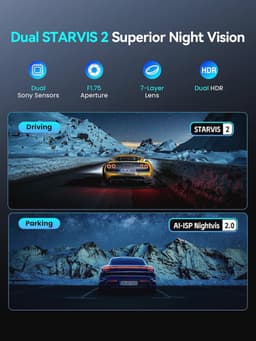 Dashcam 4K + 1080P Dual Camera met Nachtzicht en GPS Voor Auto — thumbnail 2