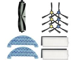 Accessoirekit - 11 stuks - geschikt voor ILIFE A7 A9S X785 X750 X800 robotstofzuiger - 1 hoofdborstel, 3 paar zijborstels, 2 filters en 2 dweildoekjes