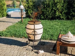 Keramische tandoor Don Sarmat - Multifunctionele Houtoven BBQ - Voor de Fijnproever! *** Met stof- en waterdichte beschermhoes — thumbnail 3