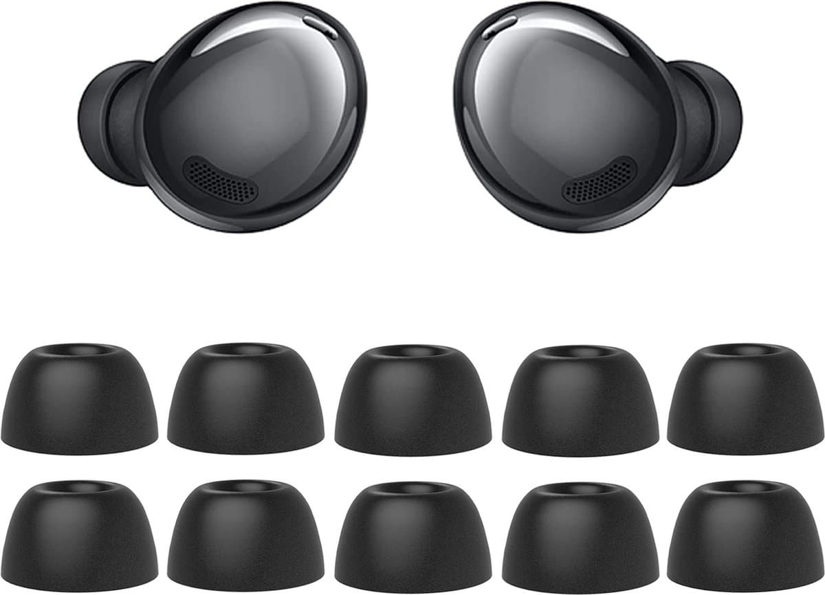 Oordopjes geschikt voor Samsung Galaxy BudsPro - Samsung Galaxy Buds Pro tips - Samsung Galaxy Buds Pro vervanging tips - 5 paar oordopjes voor Samsung Galaxy Buds Pro - Zwart / Large — afbeelding 1