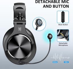 OneOdio A71-D - koptelefoon met microfoon - Over-ear koptelefoon met micro - stereo -  modern - comfortabel - dj set - kop telefoon - professionele koptelefoon - muziek studio - dj Headphones - Gameheadset - Game - audiocall - videoconferentie — thumbnail 3