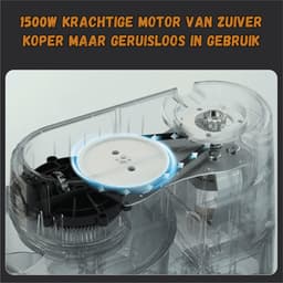 Keukenmachine - 1500 Watt - RVS Mengkom (6 L) – Keukenrobot – Mixer - 6 Snelheden - Met Garde, Deeghaak en Menghaak - Antislip - Rood — thumbnail 5