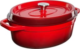Grand Feu - Geëmailleerd gietijzeren braadpan - ovaal - 5,6 l - rood — thumbnail 1