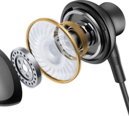 Oortjes met draad USB C - In Ear oordopjes met USB C - 1.2m - Zwart - Joyroom — thumbnail 2