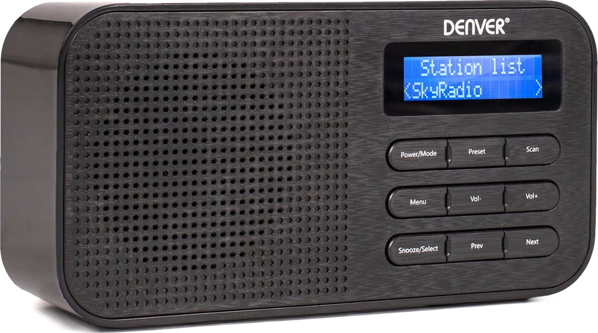 Denver DAB Radio - Noodradio / Noodpakket - Batterijen & Netstroom - Keukenradio - Draagbare Radio - DAB42 - Zwart — afbeelding 1