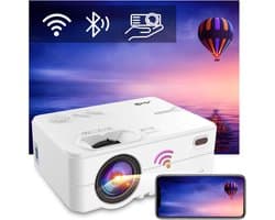 Artlii Enjoy2 Mini Beamer: WiFi Bluetooth 1080p Full HD Thuisbioscoop Projector, Compatibel met iOS, Android, TV Stick, PS4, Xbox, Laptop