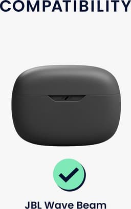 kwmobile Hoes geschikt voor JBL Wave Beam / Beam 2 / Wave 200TWS - Siliconen cover voor oordopjes in zwart — thumbnail 4