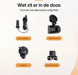 Avalect RoadGuard+ Dashcam voor Auto - 2025 - Met App & GPS - Auto Camera Voor en Achter - 4k Camera - Nachtvisie - ingebouwde G-sensor - Inclusief batterij - Incl 32GB SD-kaart — thumbnail 5