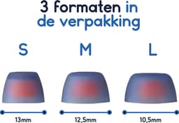 Ibley ComfortFit Siliconen oortips voor JBL Tune 230NC & JBL Live Pro+ zwart - Siliconen Earplug - S/M/L formaat - 3 paar - 3 maten - JBL Tune 230NC oortips - JBL Live Pro+ oortips — thumbnail 4