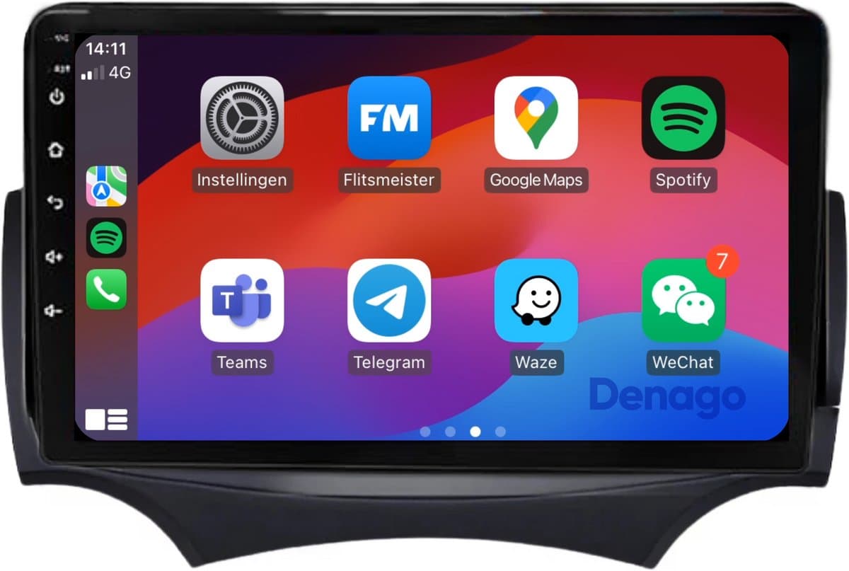 CarPlay autoradio geschikt voor Ford Ka (2007 t/m 2016) | 9 inch | Android 13 | Draadloos Apple CarPlay & Android Auto | 2GB + 32GB | QuadCore processor | Denago DNG-A77 | 2025 model | 2008 2009 2010 2011 2012 2013 2014 2015 2016 | Bluetooth & Wifi — afbeelding 1