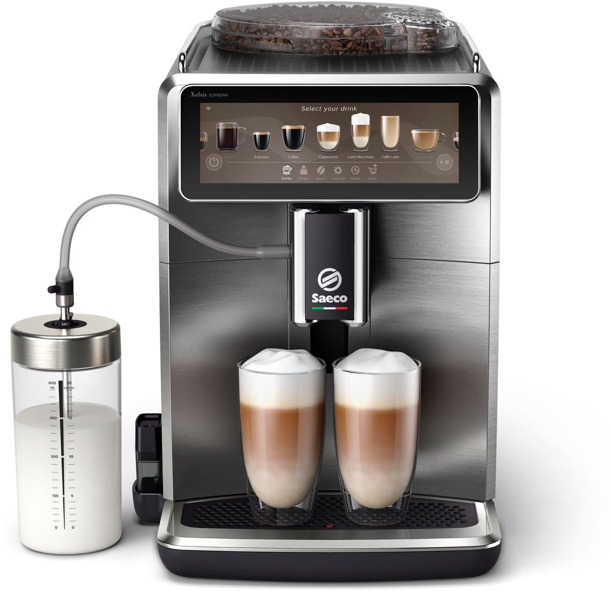Saeco Xelsis Suprema SM8889/00 - Espressomachine - 22 Soorten Warme Drankjes - Zilver - + AquaClean Filter — afbeelding 1