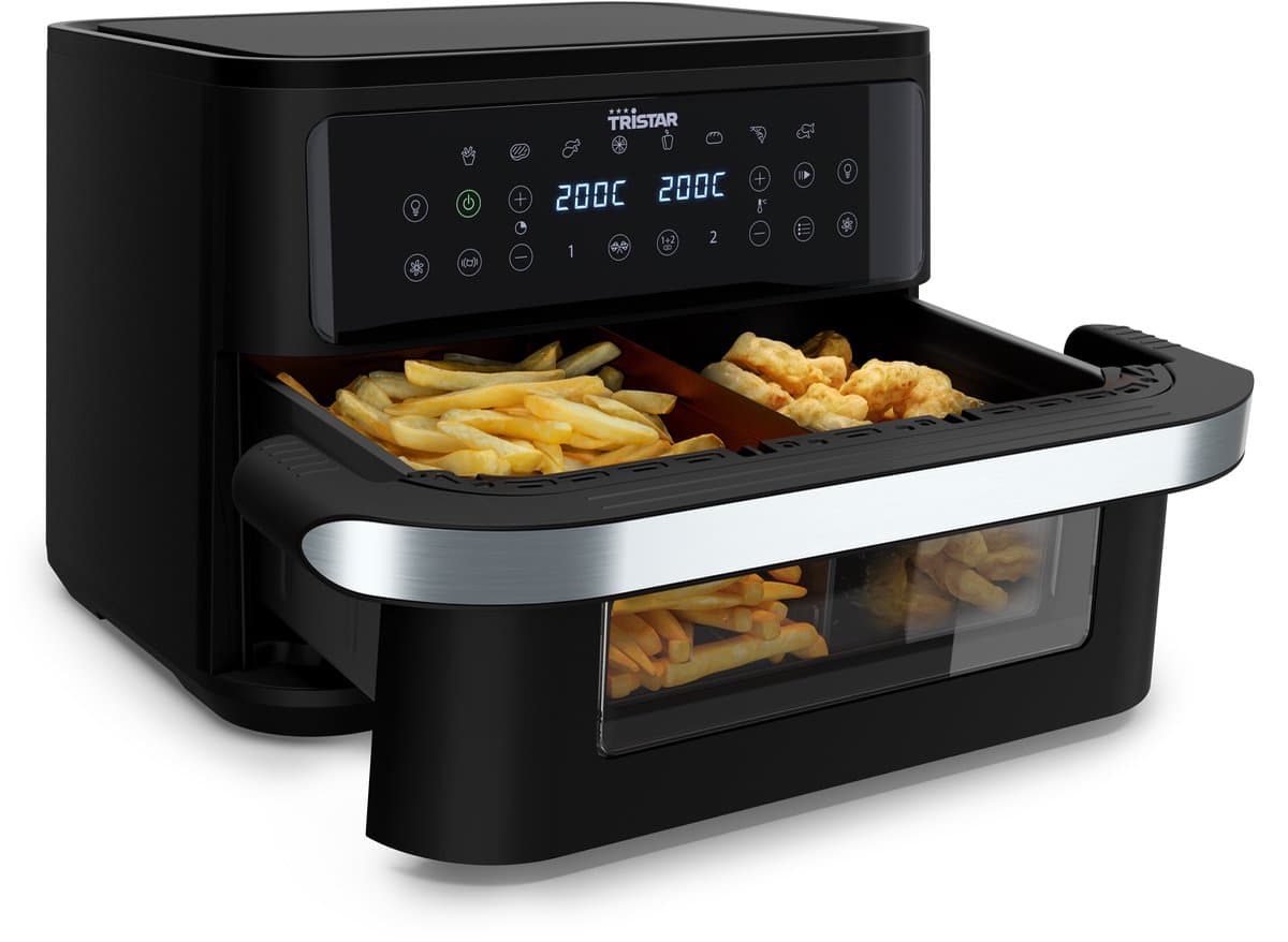 Tristar Airfryer FR-9432 - 10L - Dual Zone Flex - Kijkvenster - 8 voorprogramma's - Snackverdeler - 2800W — afbeelding 1