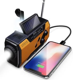 Urban State Noodradio opwindbaar en batterij - Solar radio - Zaklamp / powerbank - Noodradio solar opwindbaar - USB-C — thumbnail 1