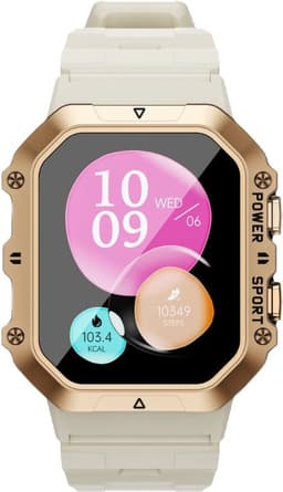 Knobbout 1,27" Scherm Dames Sierlijke Smartwatch met Strass– HD Touchscreen – Hartslag-, Bloeddruk- & Zuurstofmeting – Slaapmonitor – Ademhalingstraining – Menstruatiecyclus – AI-Spraakassistent – IP68 Waterdicht – Rosegoudkleurige Stalen Band — thumbnail 3