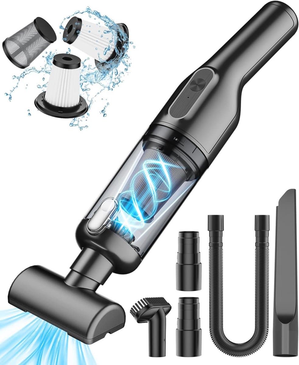 Draadloze Handstofzuiger 20000Pa - Sterke Mini Accu Stofzuiger voor Auto en Thuis — afbeelding 1