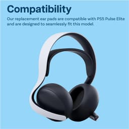 Vervangende Oorkussens voor Sony PlayStation 5 Pulse Elite Wireless Hoofdtelefoon PS5 van MMOBIEL – Memory Foam en Protein PU Koptelefoon Oorkussens - Noise Isolation Hoofdtelefoon Earpads – Zwart — thumbnail 3