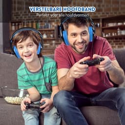 StayPowered Kinderkoptelefoon - Perfect Geluid & Ultiem Comfort - Verstelbaar - HD Microfoon - Kraakhelder Stereo - Zachte Oorkussens - Duurzame Kabel - 3.5mm Jack - Blauw/Zwart - Levering Sneller dan Aangegeven! — thumbnail 3