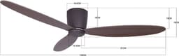 Beacon Airfusion Radar oil rubbed bronze plafondventilator 132 cm — thumbnail 5