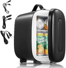 Minibar - Mini Koelkast Glazen Deur - Drankenkoelkast - Flessenkoelkast - 5L- Zwart — thumbnail 1