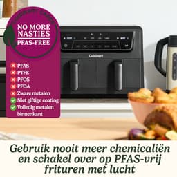 Cuisinart AFD10OBLE luchtfriteuse met dubbele mand, 10,4 L, zwart — thumbnail 4