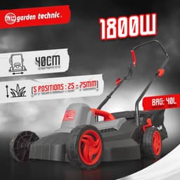 Elektrische Grasmaaier 1800 W met 40 cm Maaibreedte voor Efficiënte Tuinverzorging — thumbnail 2