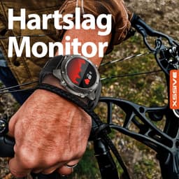 Xssive SW11 Smartwatch Heren met Precieze GPS Tracker - AMOLED - Tot 50 Meter Waterdicht - Lange Batterijduur - Geschikt voor Apple, Samsung & Android - Zwart — thumbnail 2