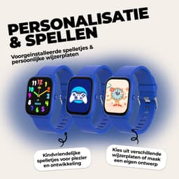 Denver Smartwatch Kinderen - Bellen/SMS/Whatsapp - Voor Android & iOS - Stappenteller - Slaapactiviteit - Hartslag, Bloeddrukmeter, Sportmodus - SWK120BU — thumbnail 5