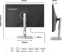 JAPANNEXT Monitor 27" IPS 5K (5120x2880) | JN-IPS275K-HSPC9 — thumbnail 3
