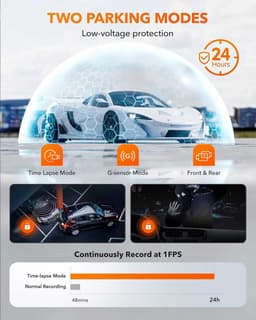 Wolfbox i05 4K Wifi Gps 2CH 32gb dashcam - Wifi met App - Parkeermodus - 4K + Full HD resolutie - Gps - 32gb Micro SD kaart - stijlvolle dashcam voor auto — thumbnail 4