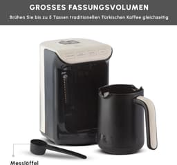 Koffiezetapparaat voor traditionele Turkse koffie - 5 kopjes, veel schuim, eenvoudig te reinigen — thumbnail 3