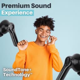 Soundtrex Display Draadloze Oordopjes - Bluetooth Oordopjes – Oortjes draadloos - Active Noise Cancelling - LED Display - Bluetooth 5.3 – Zwart — thumbnail 2