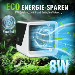 Mobiele Airco - Airconditioning - Ventilatoren - Airco Zonder Afvoerslang -Zwart - Wit — thumbnail 3