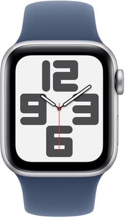 APPLE Watch SE GPS 44mm Denim Sport Band M/L Smartwatch Silver Aluminium — thumbnail 2