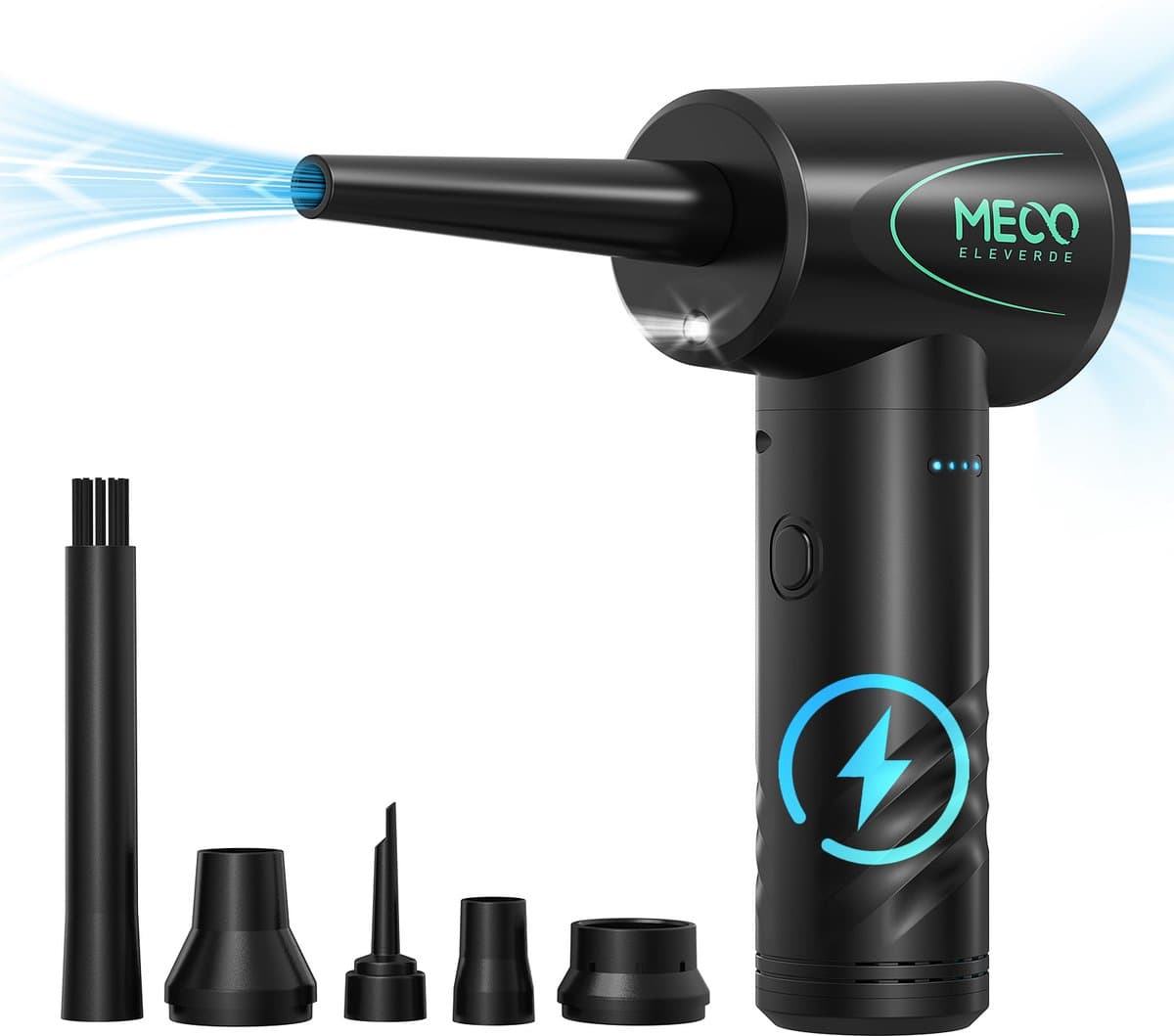 Elektrische Stofblazer Persluchtnevel, 3-Snelheden 100000 RPM Elektrische Stofblazer, 7Kpa Draadloze Toetsenbord PC Reiniging voor Laptop, Kantoorapparatuur, Sofa, Type-C Snel Opladen — afbeelding 1