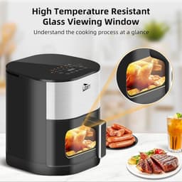 Uten Airfryer XXL 200E - Dual Blaze Technologie - Hetelucht friteuse - 5.5 liter - 14 programma's - 40ºC tot 200ºC - PFAS vrij - 2000W - Zilver — thumbnail 5