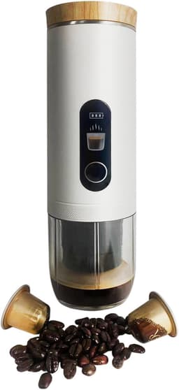 Aokada - Espressomachine - Draagbaar - Koffie voor onderweg - To Go - Met Melkopschuimer - Met Reiskoffer - Espresso - Cappucino - Verwarmingselement - Baby Veilig — thumbnail 1