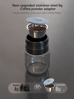 Sattire - Hibrew Draagbare Koffiezetapparaat - Voor Auto & Thuis - 12 Volt - 15 Bar - Espresso Koffiezetapparaat - Fit Nespresso - Dolce Pod - Capsule Koffie - Oplos Koffie - Koffiezetapparaten - Elektrisch - — thumbnail 4