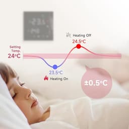 Slimme WiFi Thermostaat voor gasketel - Programmeerbaar - Tuya & Smart Life App - Digitaal LCD-touchscreen - Zwart-Temperatuurregelaar — thumbnail 4
