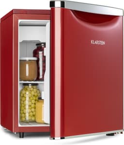 Klarstein Yummy - Koelkast met vriesvak, koelmiddel: R600a, 42 dB, 1 draadrek, incl. lekbak, 45 liter, vriesvak: 3 liter, koelgedeelte: 42 liter, rood — thumbnail 1