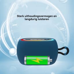 Bluetooth speakers-Draagbare speaker -Draadloze speaker- LED-omgevingsverlichting-krachtige bas-TWS-stereokoppeling-Bluetooth 5.3-Multifunctionele audio-ingangen-AUX-in - TF - Zwart — thumbnail 2