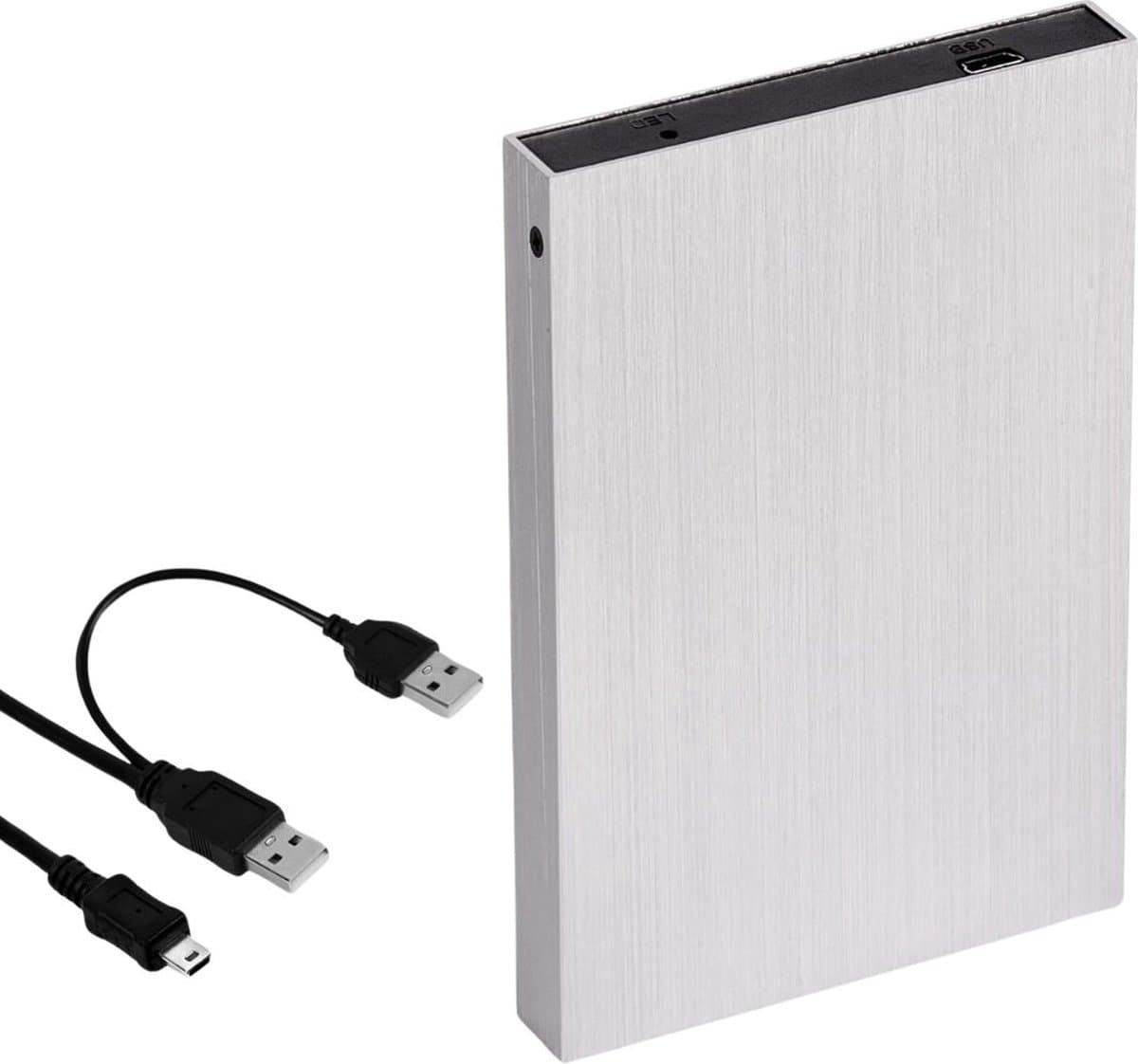 Harde Schijf Extern - Draagbare - 1TB Opslag - Zilver — afbeelding 1