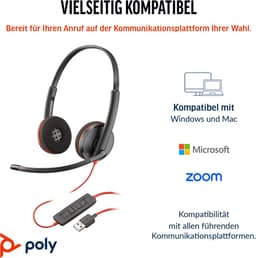 HP Poly Blackwire C3220 – On-ear headset – Kabel – Stereo – Zwart – Met microfoon en volumeregeling — thumbnail 4