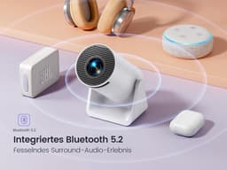 Automatische trapeziumcorrectie mini-beamer met wifi en bluetooth voor thuisbioscoop - ondersteunt 1080p en projectie voor korte afstanden Beamer — thumbnail 4