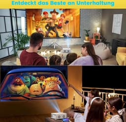 Draagbare Outdoor Film Projector Full HD 1080P voor iOS Android Windows TV Stick-HDMI Smartphones met Afstandsbediening Beamer — thumbnail 4