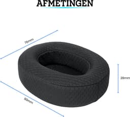 Somstyle Oorkussens Geschikt voor JBL Live 650BTNC Koptelefoon - 2 Stuks - Zacht Schuim - Mesh - Zwart — thumbnail 4