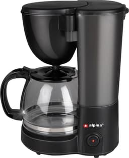alpina Koffiezetapparaat - 10-12 Koppen Filterkoffie - Warmhoudplaat - Pauzeerfunctie - Zwart — thumbnail 1